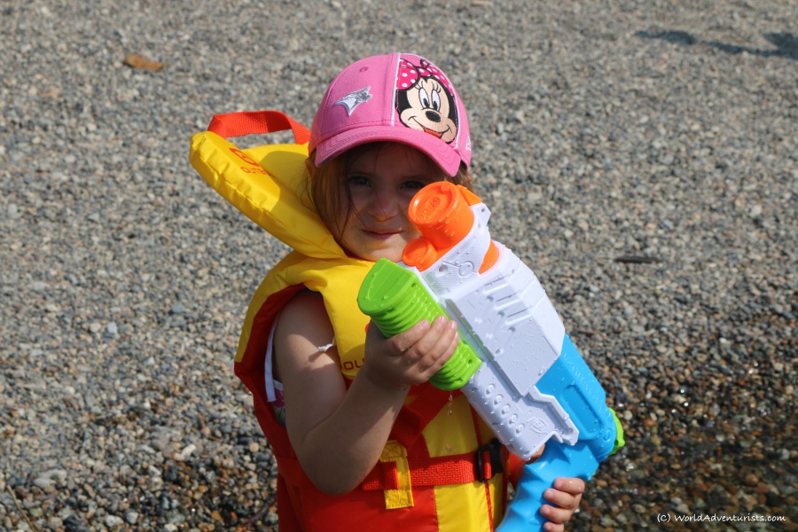 Water gun fun fun in Alouette Lake