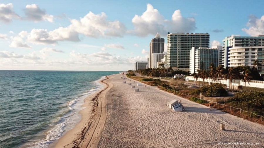 Aerial views of Miami beach