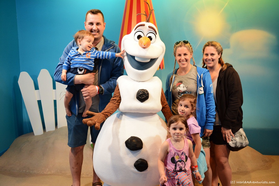 Family photo with Olaf