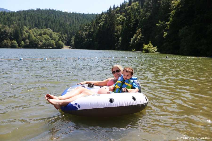Relaxing on the water at Alice Lake in Squamish