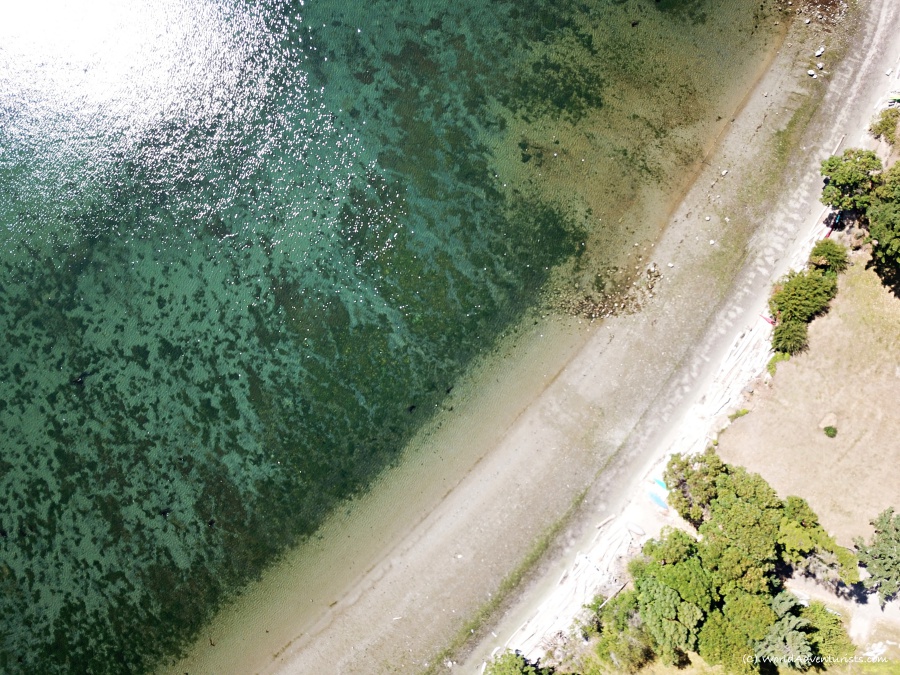Bennett Bay drone view, Mayne Island