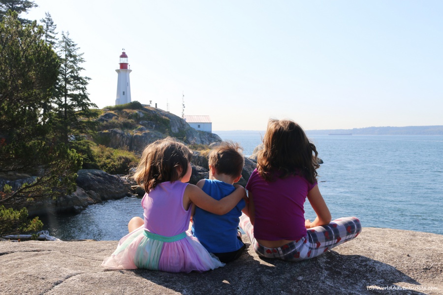 Kids enjoying the views at Lighthouse Point