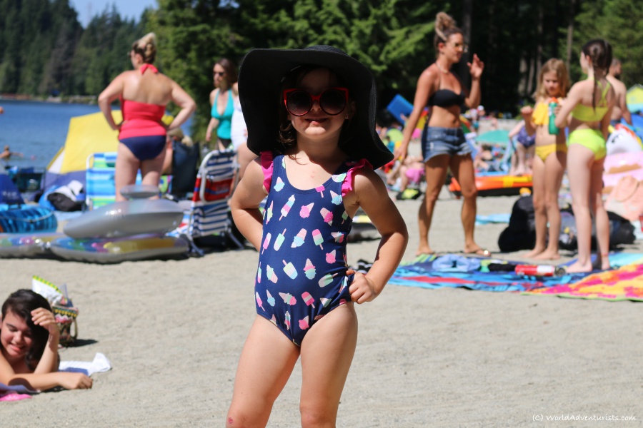 A little girl diva at white pine beach
