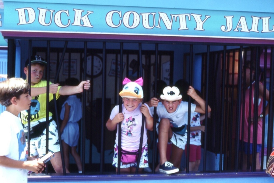 Darcy visiting Disneyland as a kid