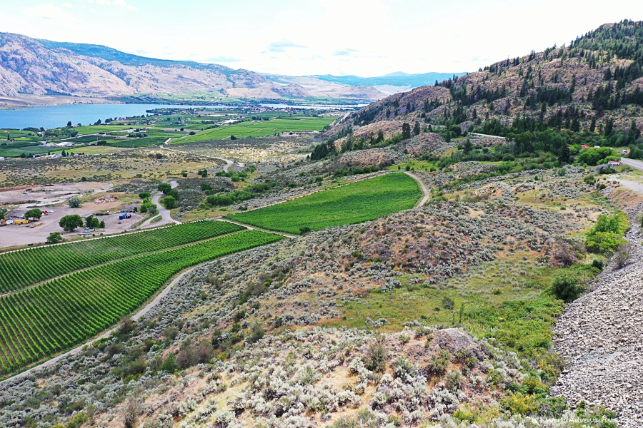 Aerial view in Osoyoos, BC