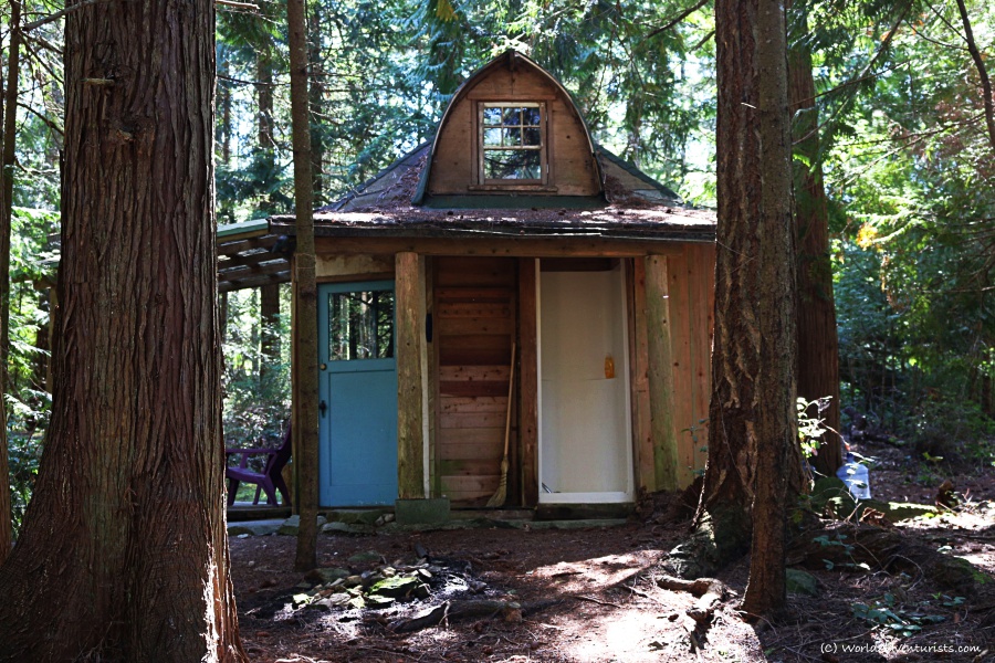 A rustic cabin in the woods on Galiano Island 